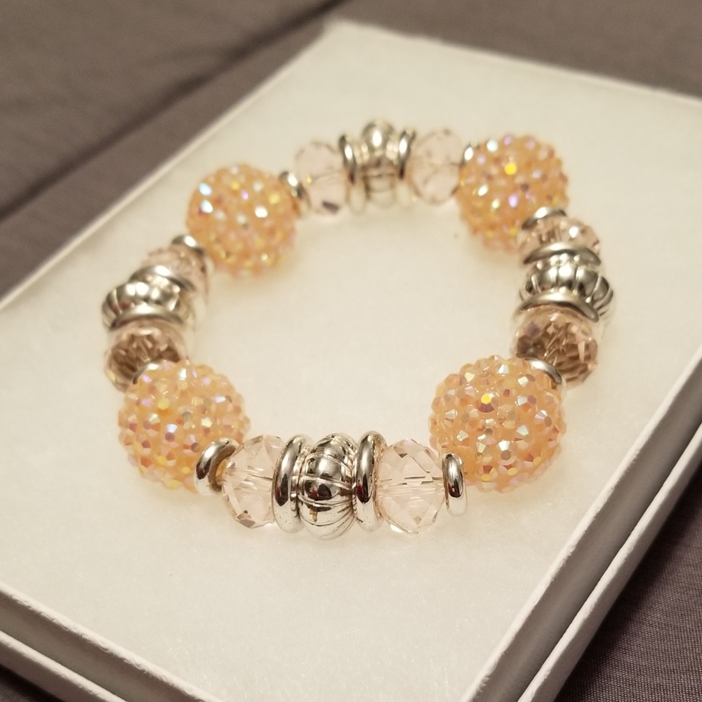 Charming Charlie SPARKLY pink bracelet